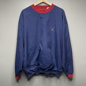 Vintage Bugle Boy Classics Men's L Blue Golf Windbreaker Pullover